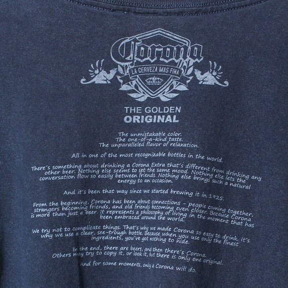 Corona Shirt Mens Blue Beer Mexican Lager Tee - Picture 8 of 9